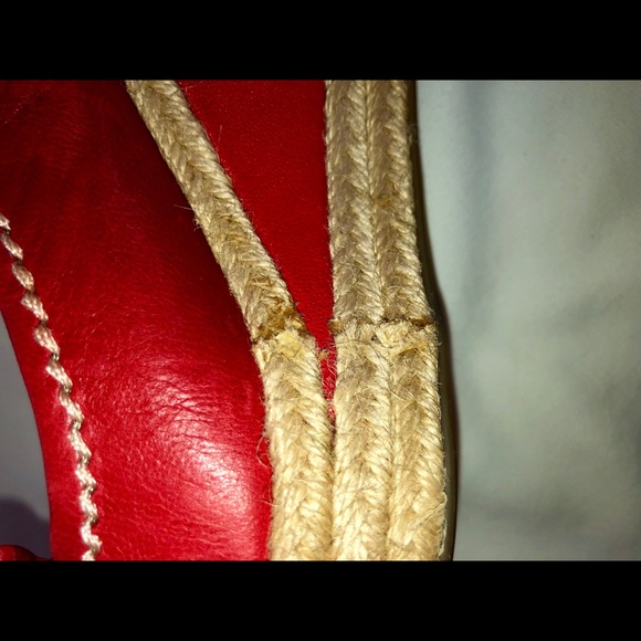 Franco Sarto Olympia Wedge Sandal Red/Orange - Picture 5 of 6